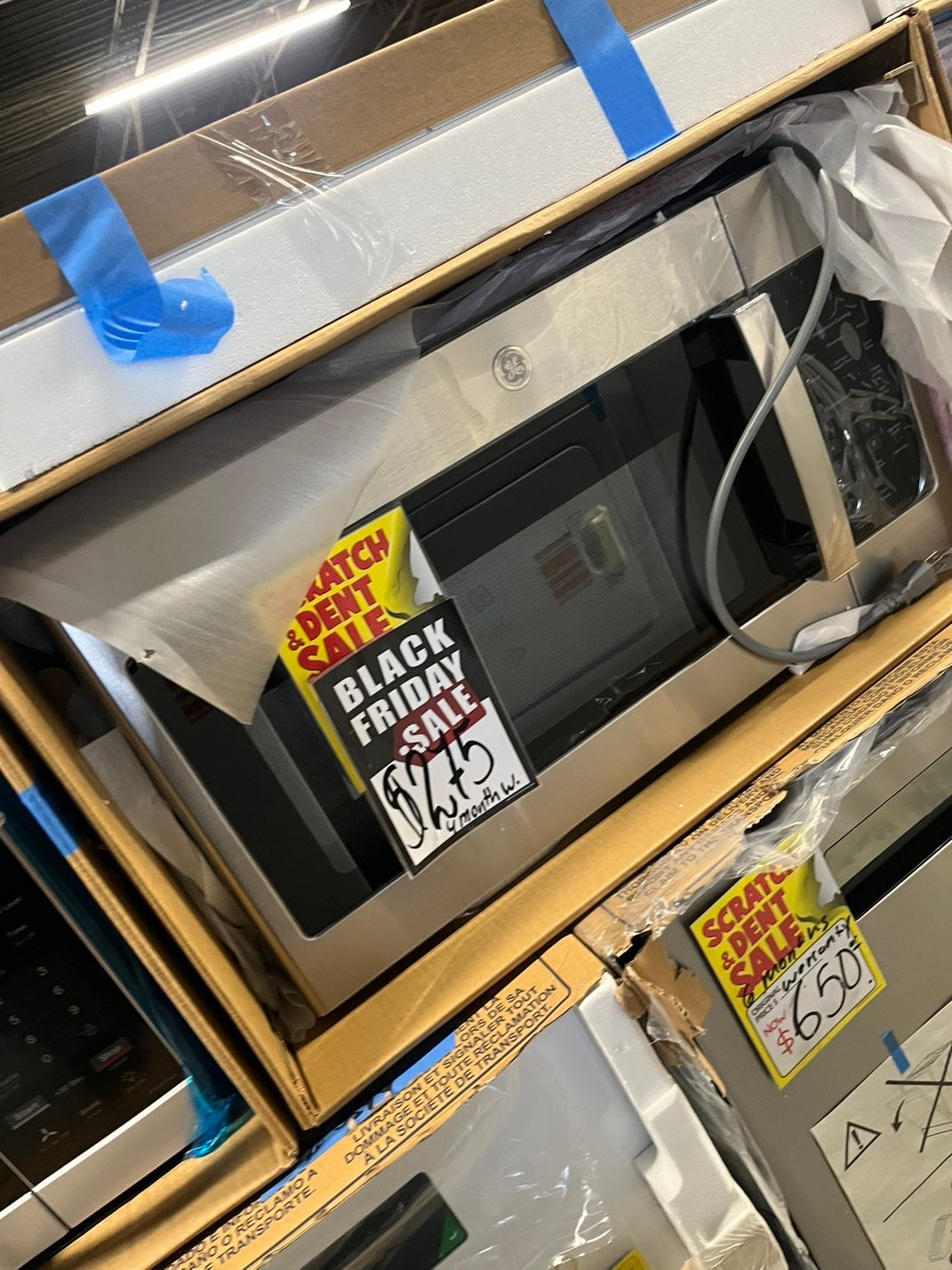 🎁🎄Holiday Sale‼️Open box 📦 New Ge 1.6 cu. ft. Over-the-Range Microwave in Stainless Steel 30”wide #GEMWO15B