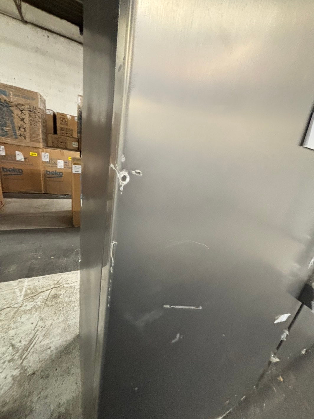 *Combo 2pc. Frigidaire /Fridge with water dispenser & freezer with ice maker inside , 20cu.ft up-right 32 1/5 wide stainless steel counter depth new scratch and dent  /item number #RFF909B