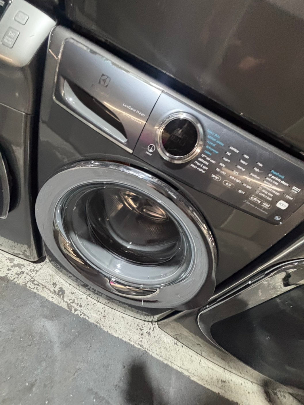 >* special 🔥Electrolux large capacity washer & dryer set electric 220v front load stackable or side by side - sensor dry in gray  #ELT8SET