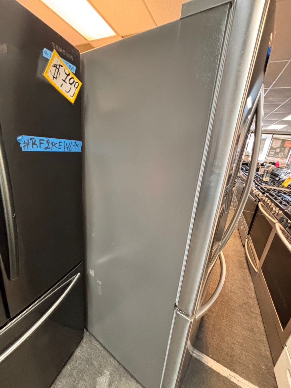 > LG 30” wide French Door Refrigerator in Stainless Steel with ice maker inside used-refurbished # RF33D2BB