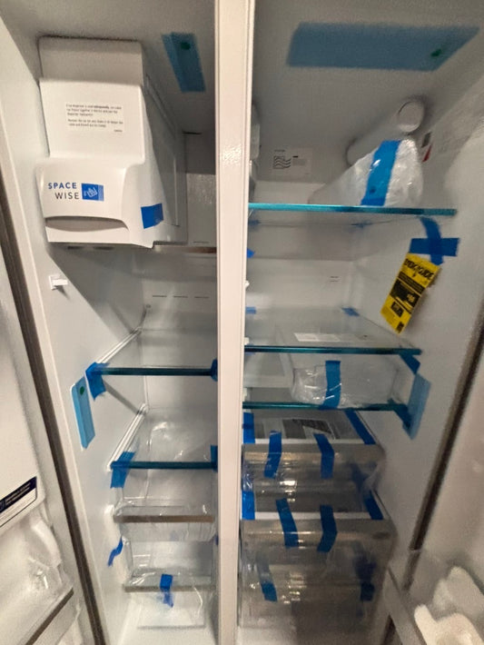 >sale💥newOpen Box 📦 | scratch & dent Frigidaire gallery Counter Depth 36”in. 22.3 cu. ft. Side-by-Side Refrigerator in Stainless Steel with iced maker & water dispenser #FR235FB