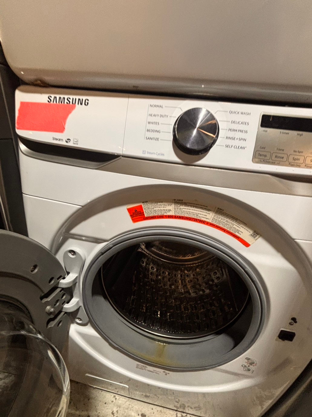 >*Samsung steam washer 4.5 cu large capacity white color  used, refurbished   #WDW88B