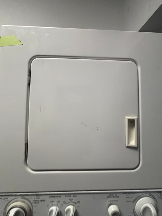 >Kenmore stacked laundry center Electric 220v washer & dryer set used -in white 24" #LC811L