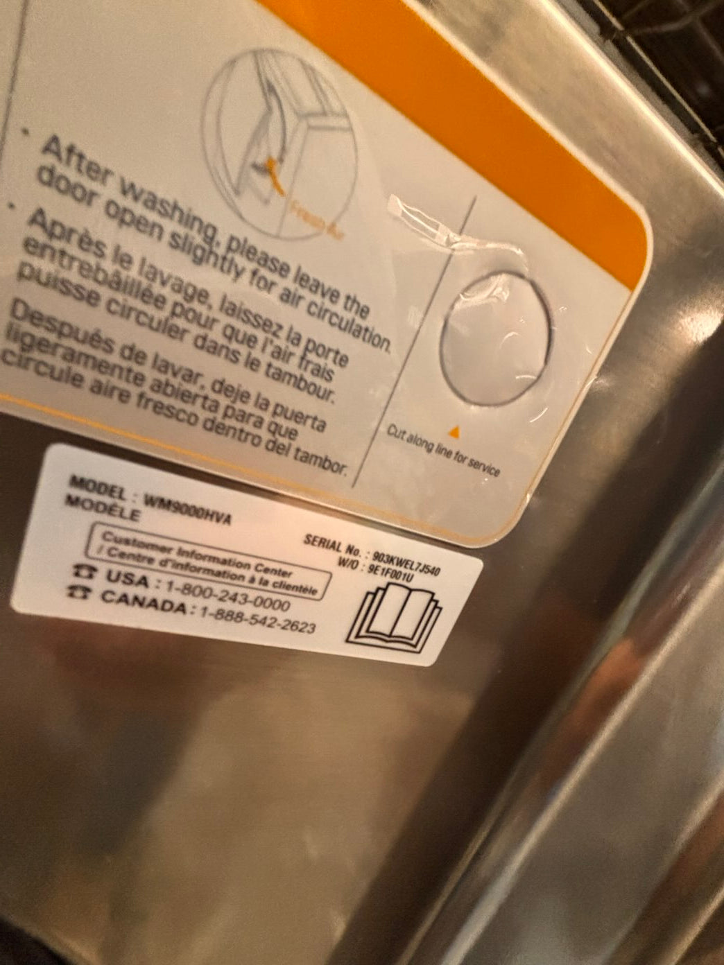 }} gray used washer & new open box dryer LG mega capacity gray front load  stackable or side by side  29” wide , used-Refurbished #MCP21WB