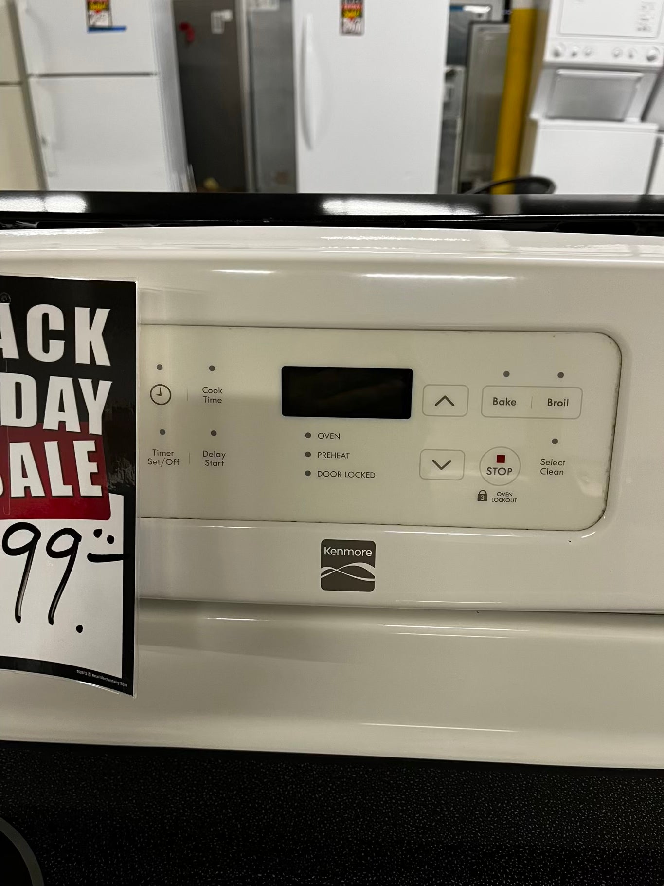 • 🎉 BLACK FRIDAY ⚡️ Kenmore glass top electric range 220v 4 burner Refurbished in off white  bake Broil self clean  30" #ER9413LB