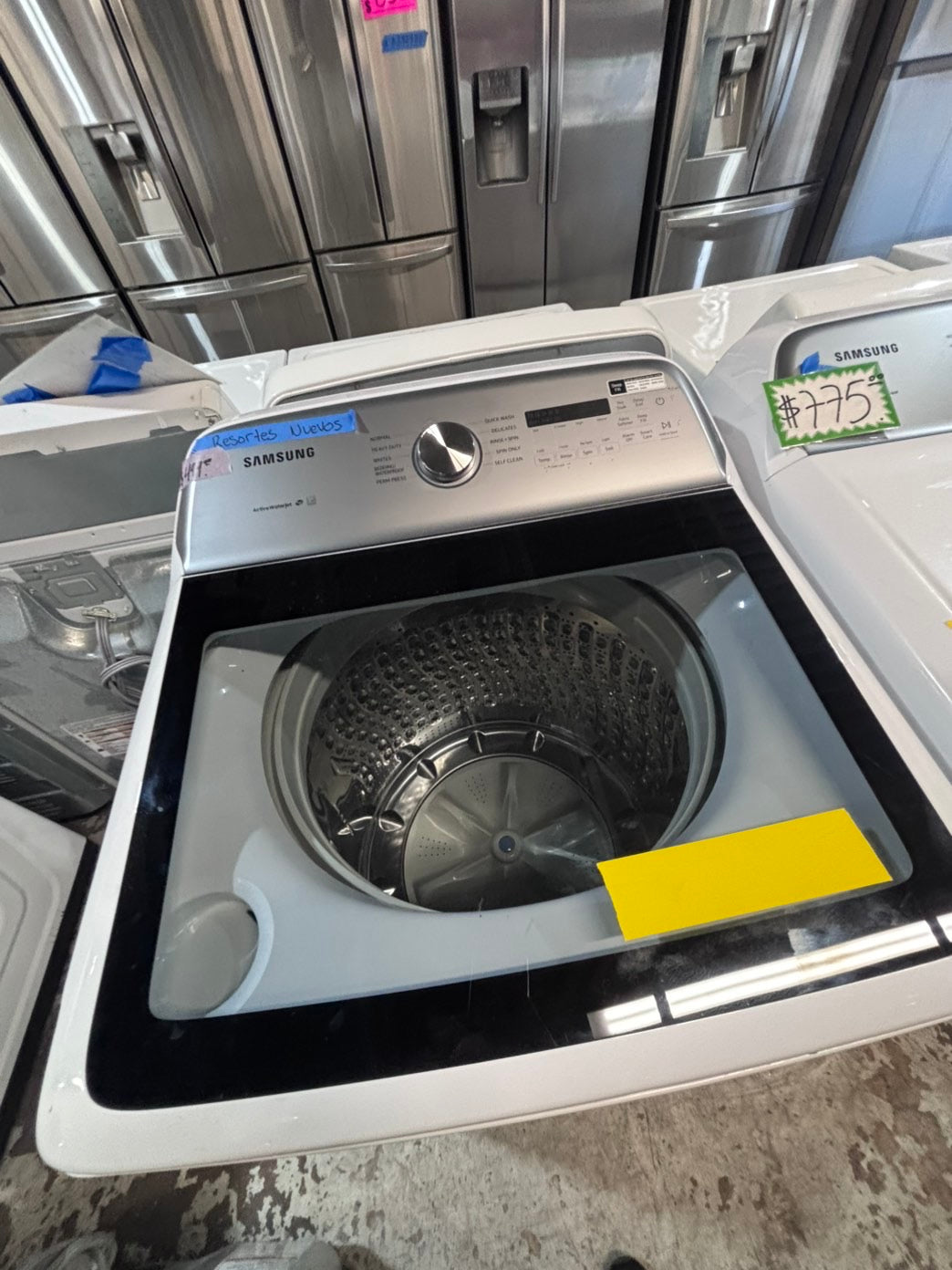 >*samsung extra  Large capacity white color Top load washer Drum stainless steel used,refurbished #SWPY57B