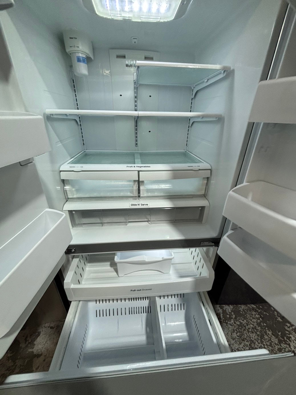 >* special 🔥used-Refurbished LG 36”w x69h x 29 depth refrigerator stainless steel w/ice & water dispenser 36 “ #LGDF74B