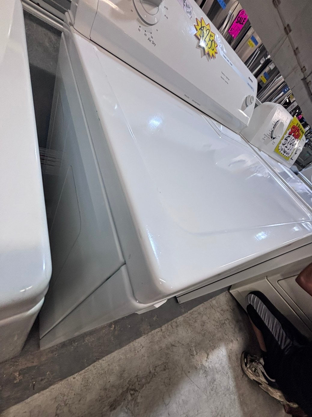 >*kenmore flat back side x side extra large capacity electric 220v dryer  29” wide 26”in Depth ,used -Refurbished #EDFW35B
