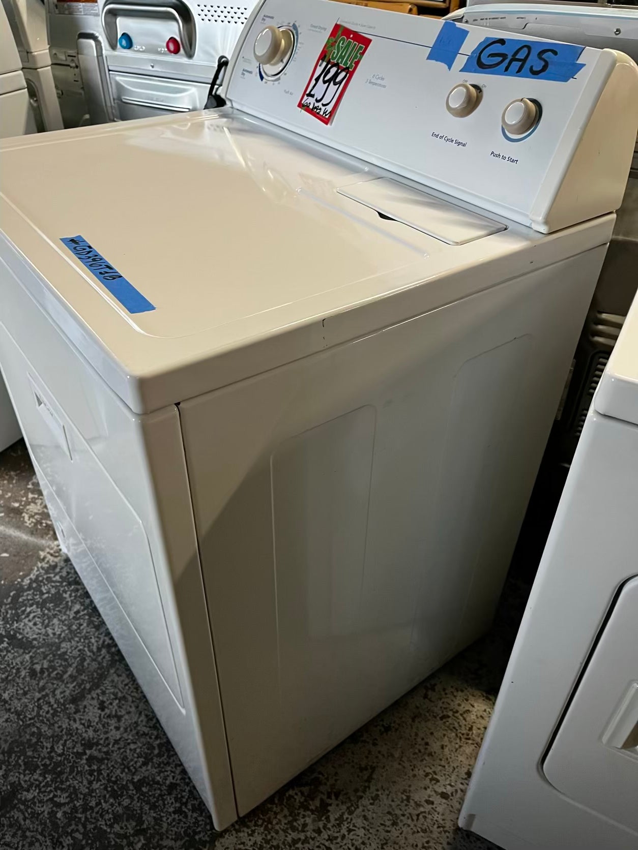 🎁Holiday Sale 🎄Whirlpool gas dryer side by side large capacity in white 29” #GD396T1B