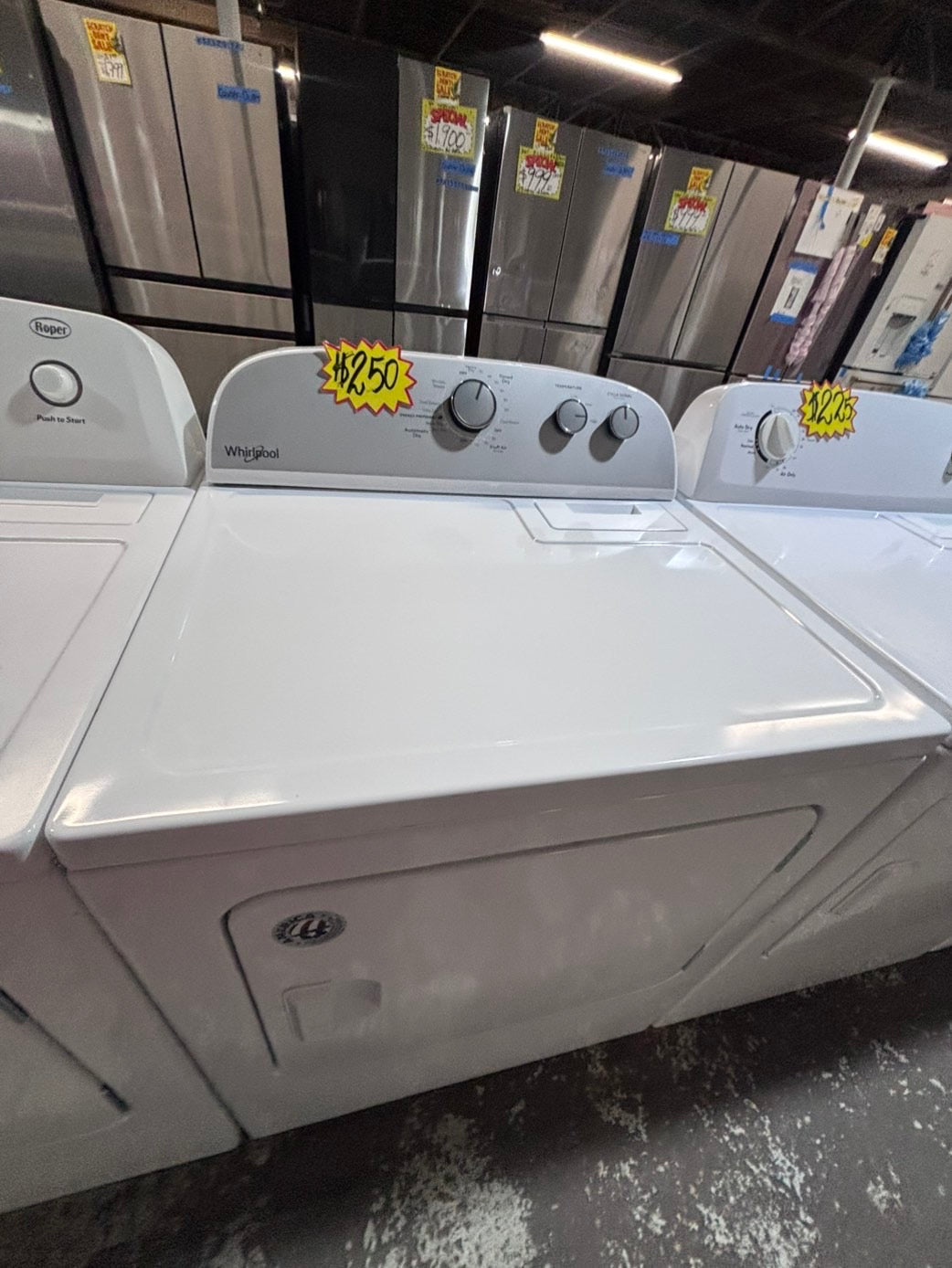 >>whirlpool 29” large capacity electric dryer 220v side by side used-refurbished #KEK12B