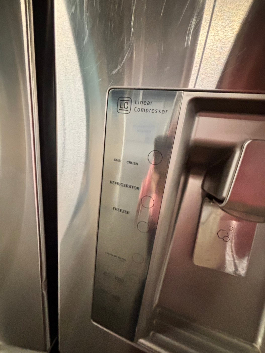 >sale🔥LG  French door Refrigerator counter depth stainless steel w/ ice water dispenser great condition 36" used-refurbished #KVAW24B