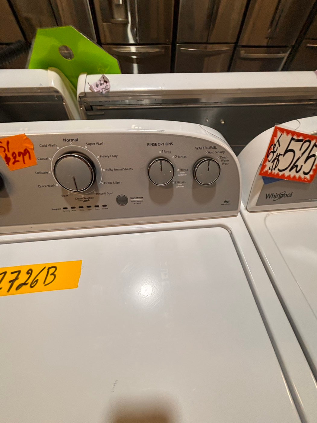 >*/whirlpool top load washer  & electric dryer 220v  set top load side by side #TS54TYB