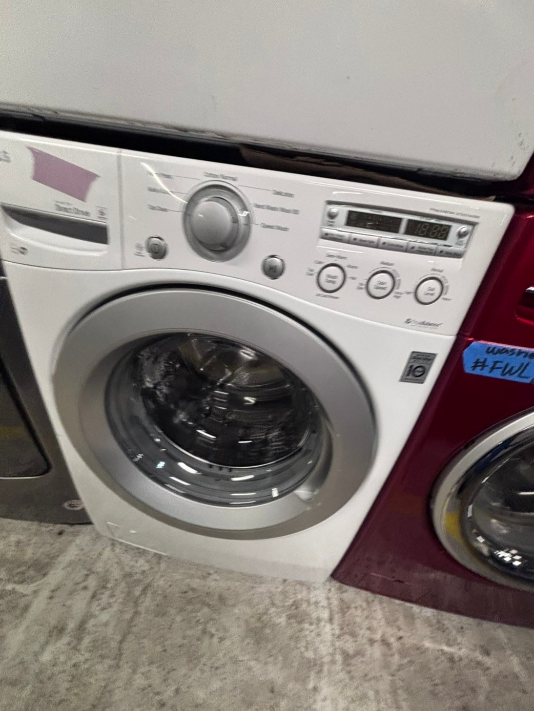 >*LG washer & dryer set electric 220v front load stackable or side by side - sensor dry in white #WLS11D6B