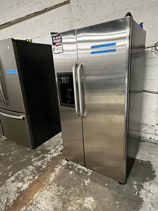 * 🎉 Black Friday ⚡️ GE side by side Refrigerator stainless steel w/ice water dispenser 33” #RF79334B