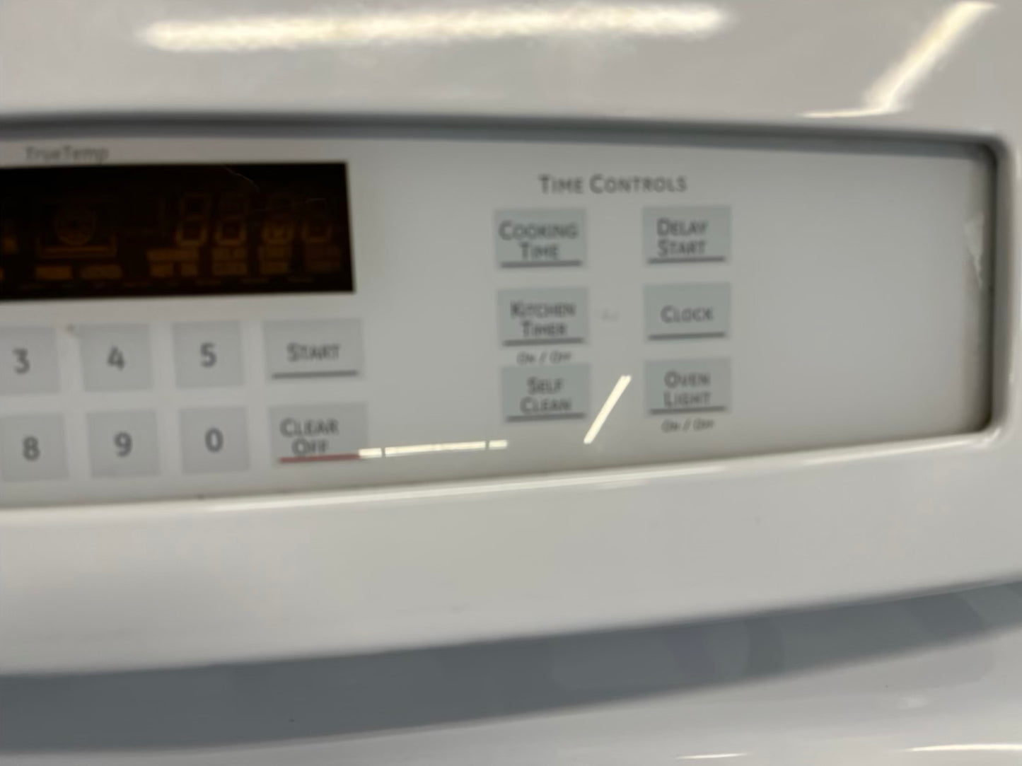 GE Profile GAS PROPANE range 5 burner convection bake roast self clean in white Refurbished 30" #GR210TB