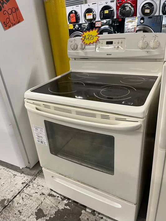 Kenmore electric range 220v bake broil in off white Refurbished 30" #ER530DB