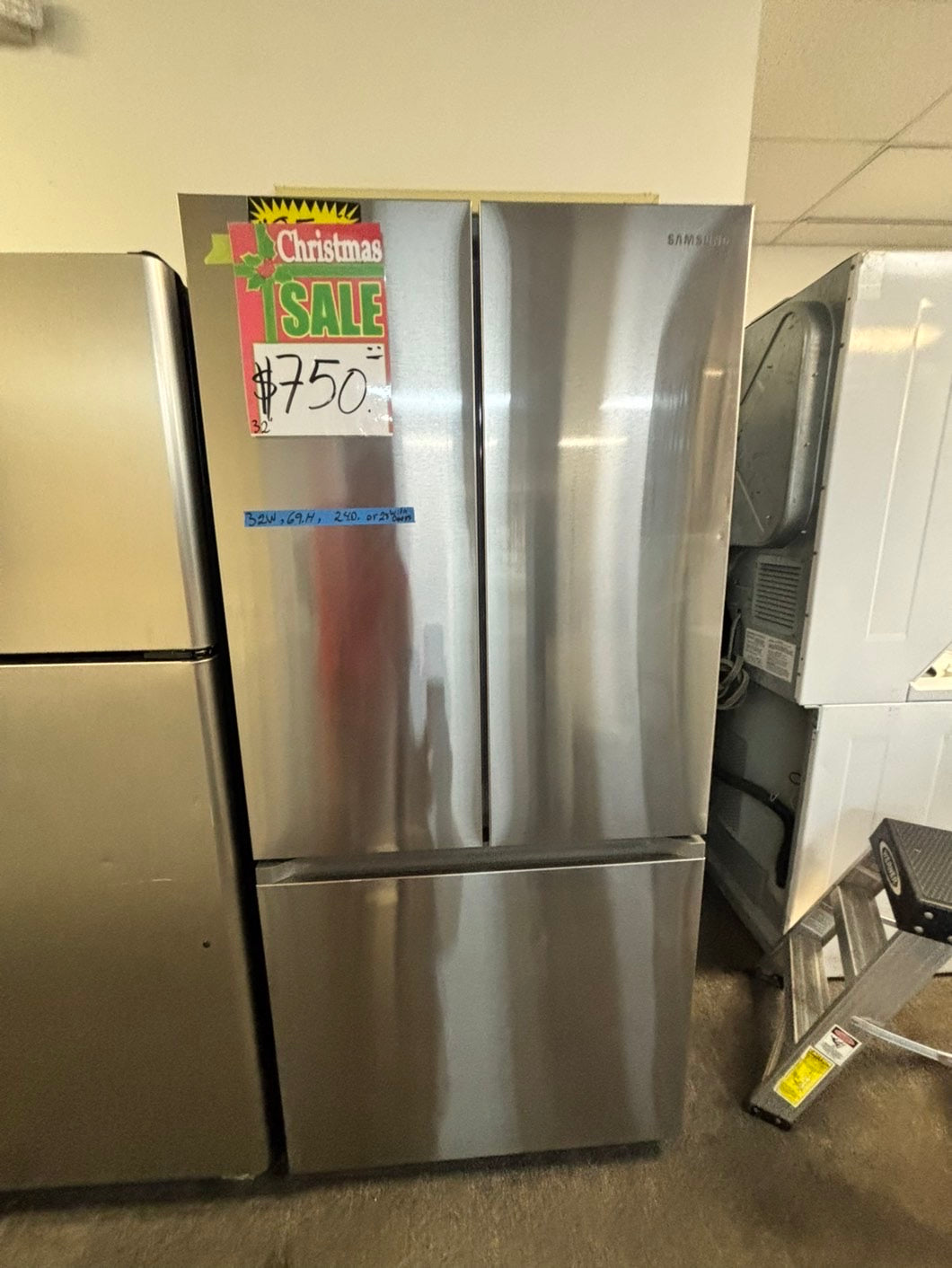 *🎄Holiday Sale 🎁Used | Refurbished-Samsung  32”  French door refrigerator counter depth slate *with maker inside - stock number #RF11C3L