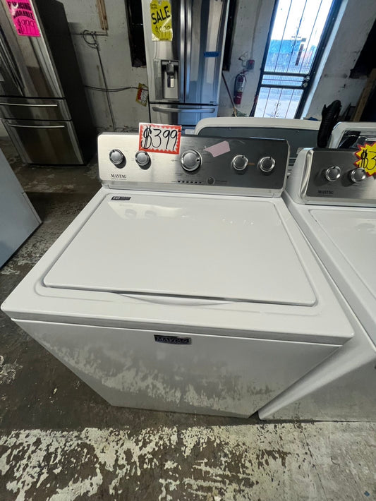 =Maytag Top load washing machine large capacity w agitator Drum stainless steel 27" used-Refurbished #ASD56GB