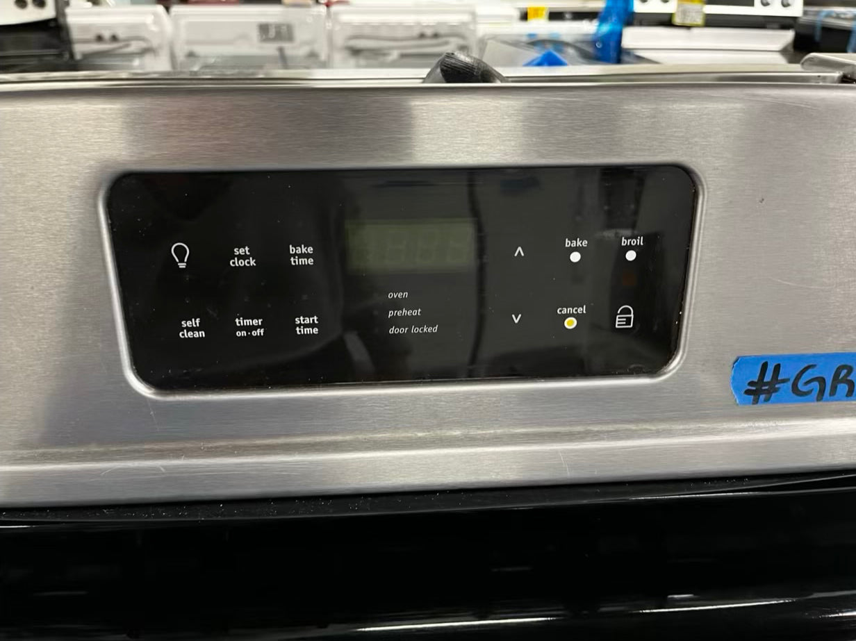 * Frigidaire Gallery Gas range 5 burner bake broil self clean in stainless steel used-Refurbished 30” #GR36A4B