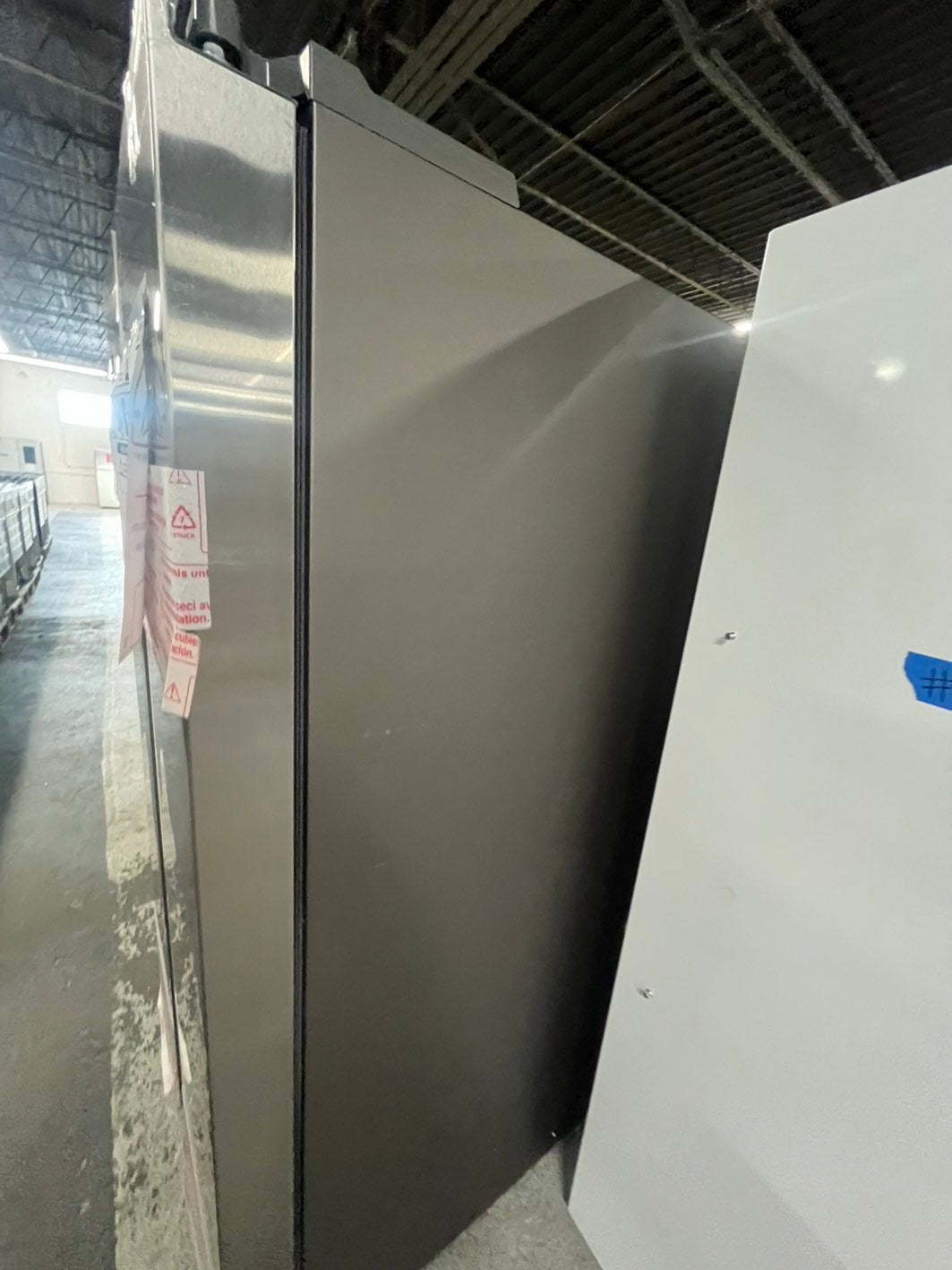 🥳🎉=Open box 📦 New S/d Samsung 36 in. 28 cu. ft. Standard Depth Smart Side by Side Refrigerator in Fingerprint-Resistant Stainless Steel #RFSAM288B