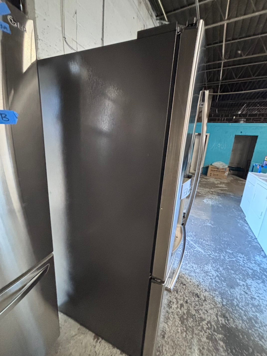>GE 36” French Door Refrigerator Super-Capacity with ice maker & water dispenser ,used-refurbished #GE50PSB