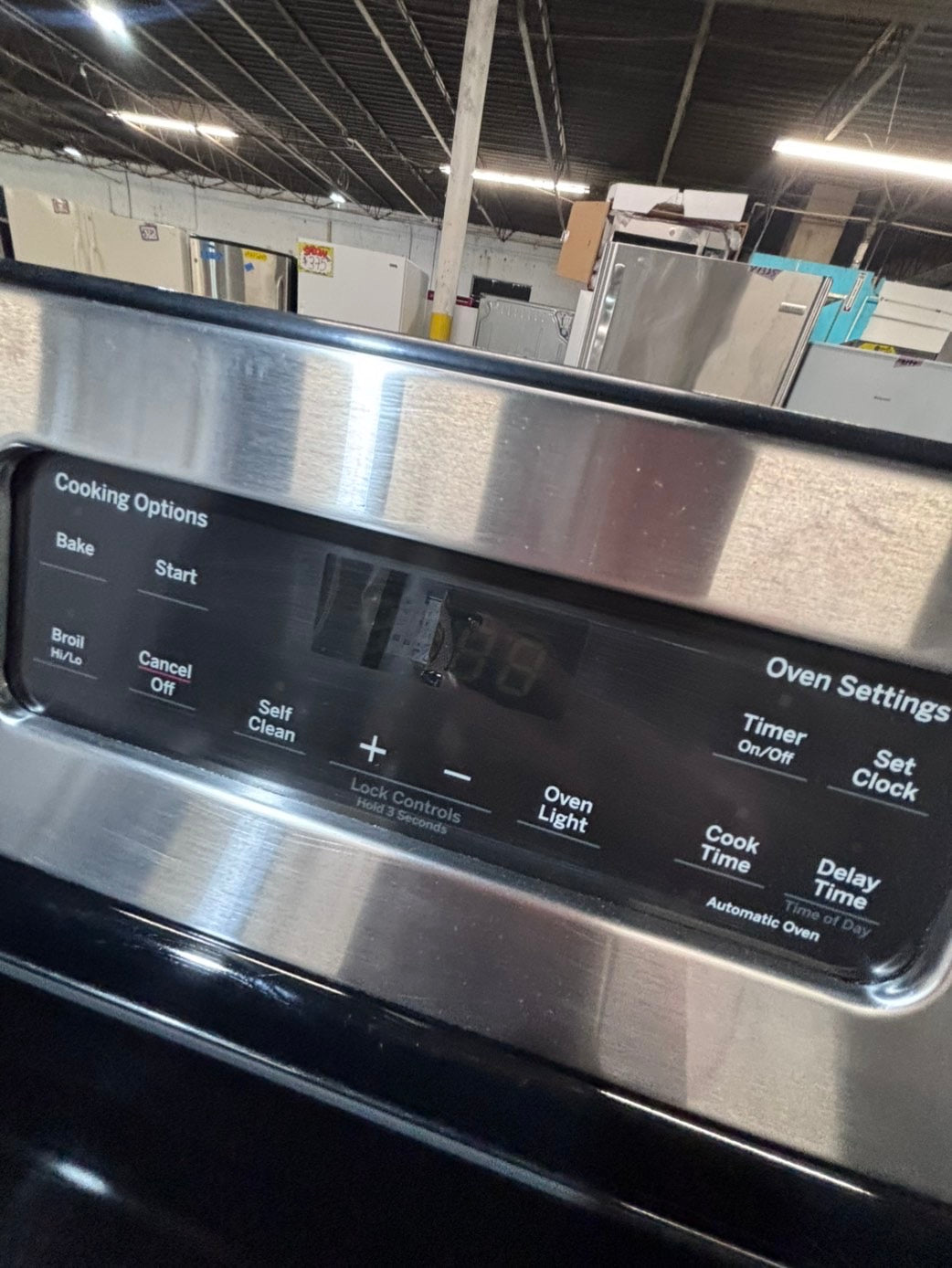 >*GE electric 220v glass top range bake Broil roast self clean stainless steel 30" Refurbished #ESG131B