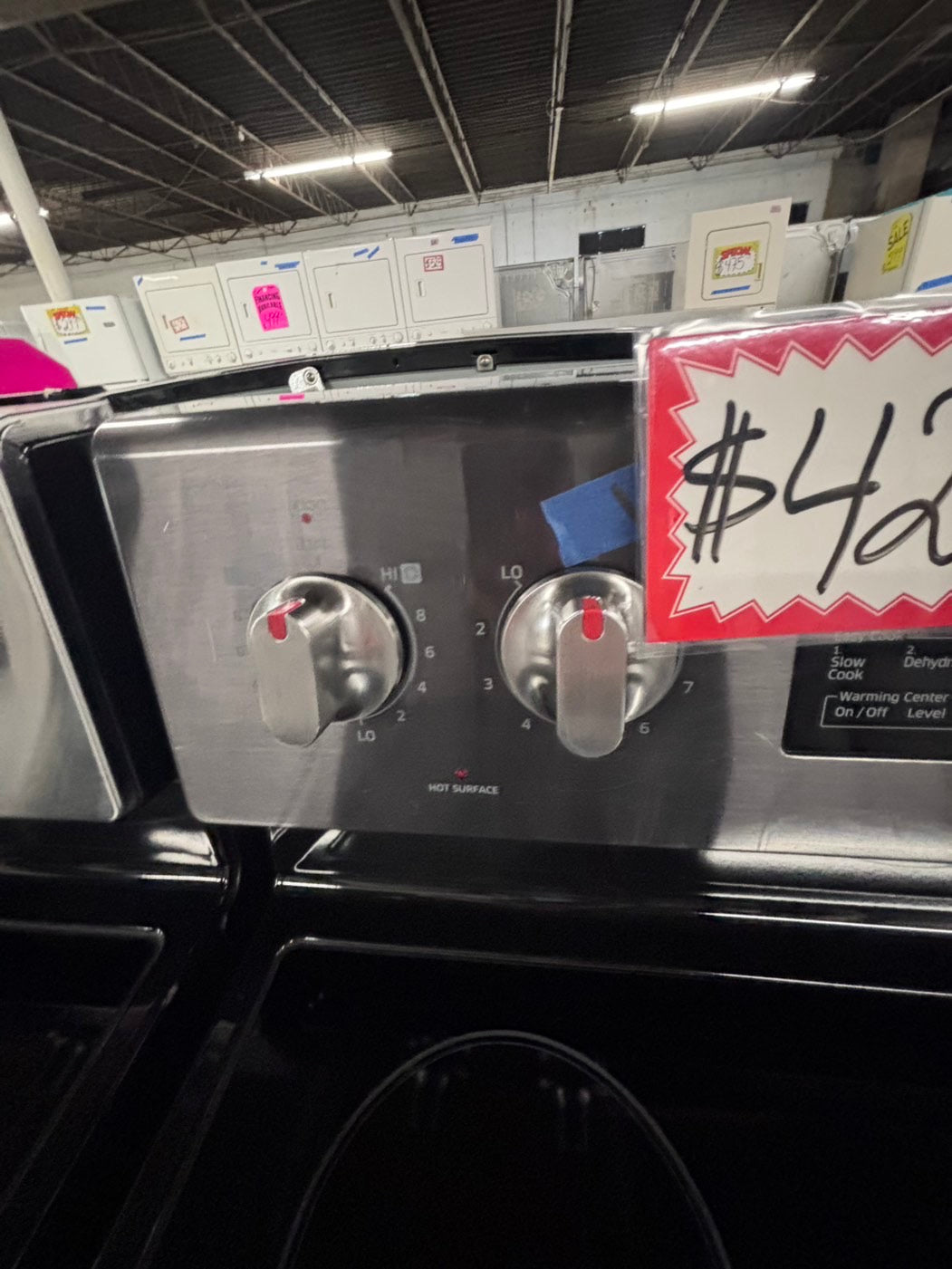>Samsung  electric 220v glass top  range 5 burner flex duo oven used -Refurbished convection bake Broil self clean black stainless steel 30" #ESS61B