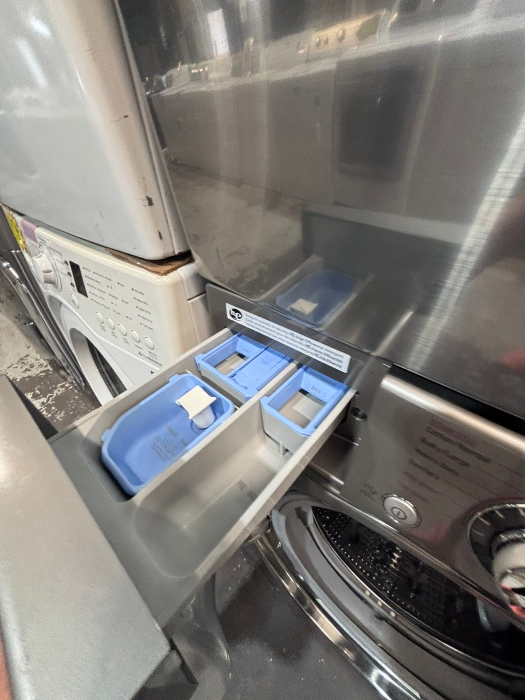 >* July 4th special 🇺🇸LG washer & dryer mix & match steam  set electric 220v front load stackable or side by side - sensor dry in gray  #WED89SET