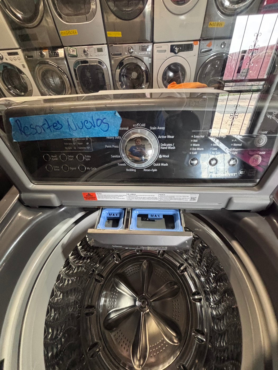 } Samsung dark gray color , Top load washer  Large capacity stainless steel Drum working 💯  with warranty ! used,refurbished #SAYZ912B