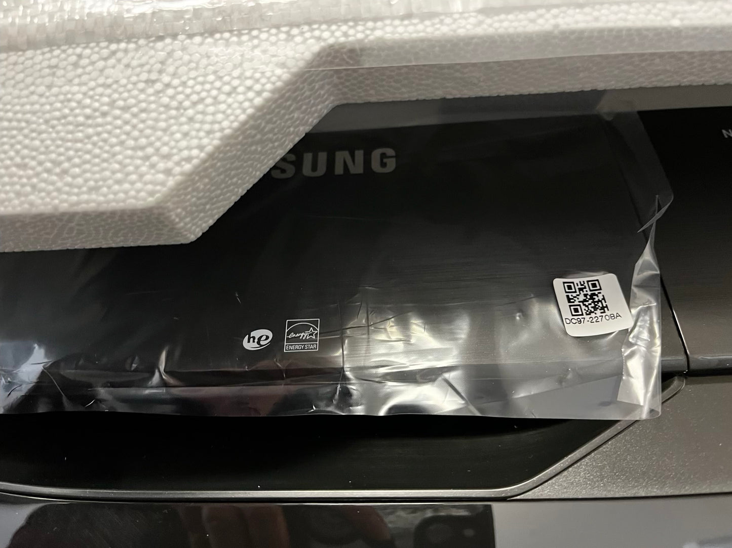 ~ ⚡️ Black Friday 🎉 New Open Box 📦 Scratch & Dent Samsung 4.5 cu. ft. High-Efficiency Front Load Washer in Brushed Black with Self-Clean+ & 7.5 cu. ft. Vented Stackable Electric Dryer in Brushed Black with Sensor Dry | Stock Number #WD6392SL