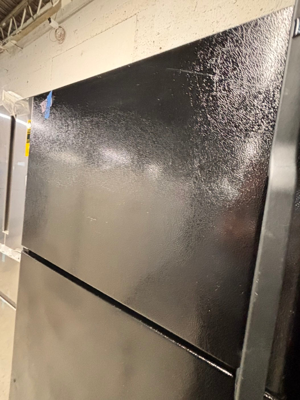 >GE  33” Top freezer fridge   With ice maker inside ,black  used-refurbished #RG21QB