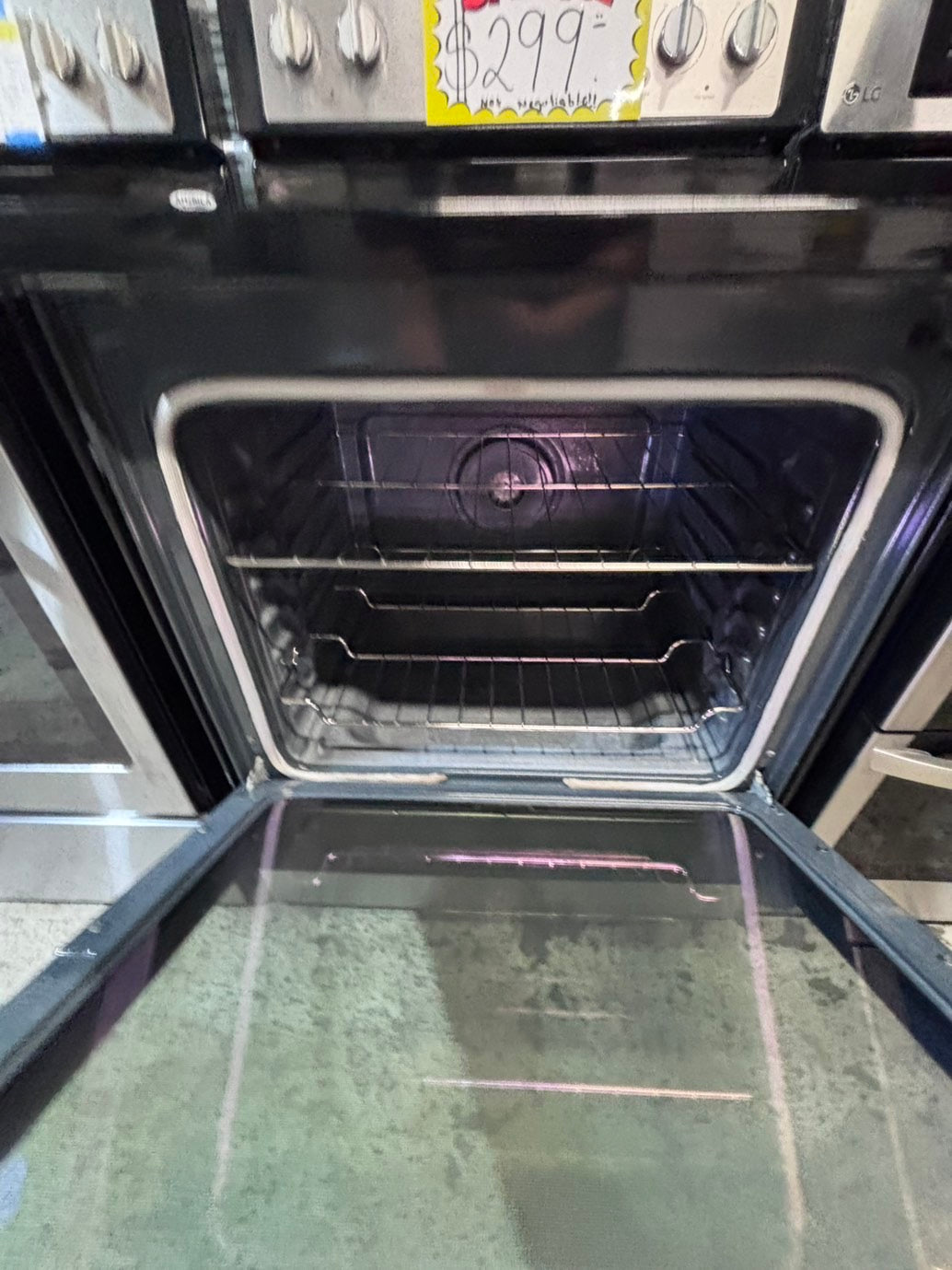 >*Special🔥whirlpool electric 220v glass top range bake Broil roast self clean stainless steel 30" Refurbished #ESZW12B