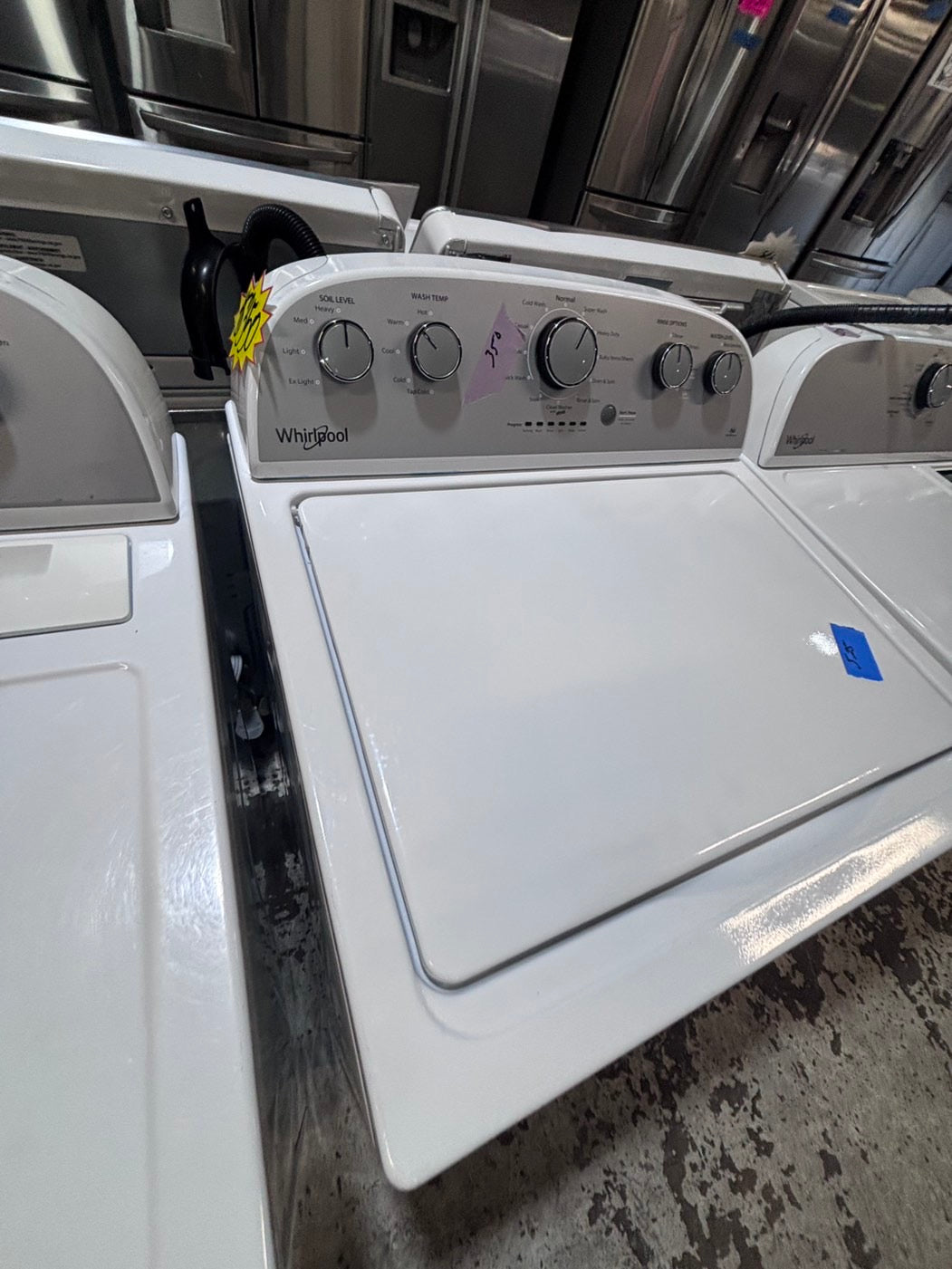 >*whirlpool top load washer  & electric dryer 220v  set top load side by side #TLSWT1YB