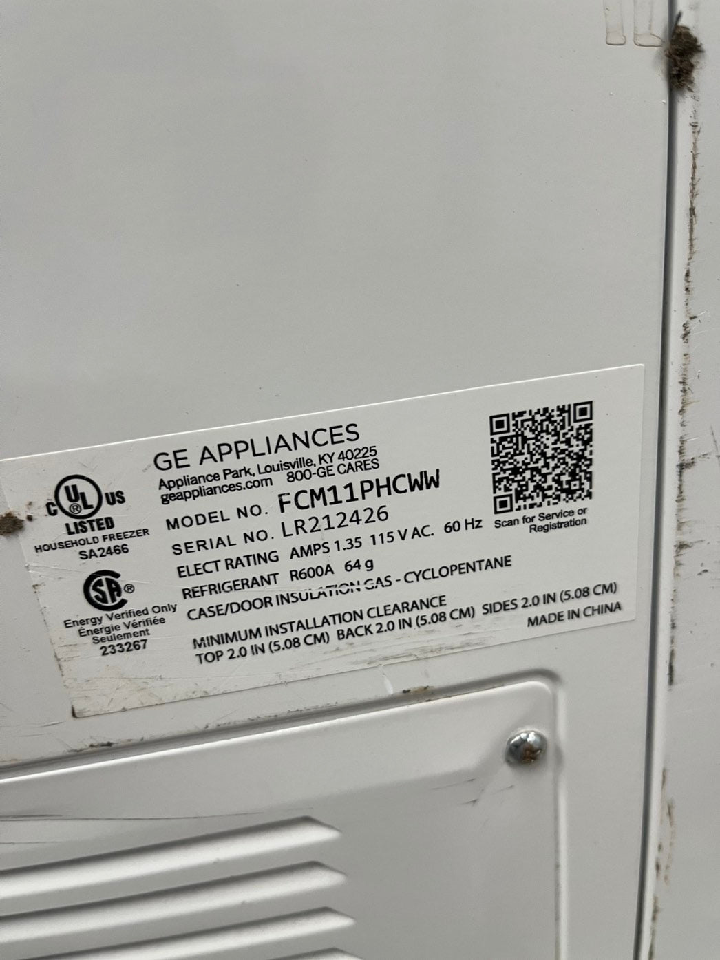 🎁🎄Holiday Sale‼️ GE® ENERGY STAR® 10.6 Cu. Ft. Manual Defrost Chest Freezer  white #CH108CVB