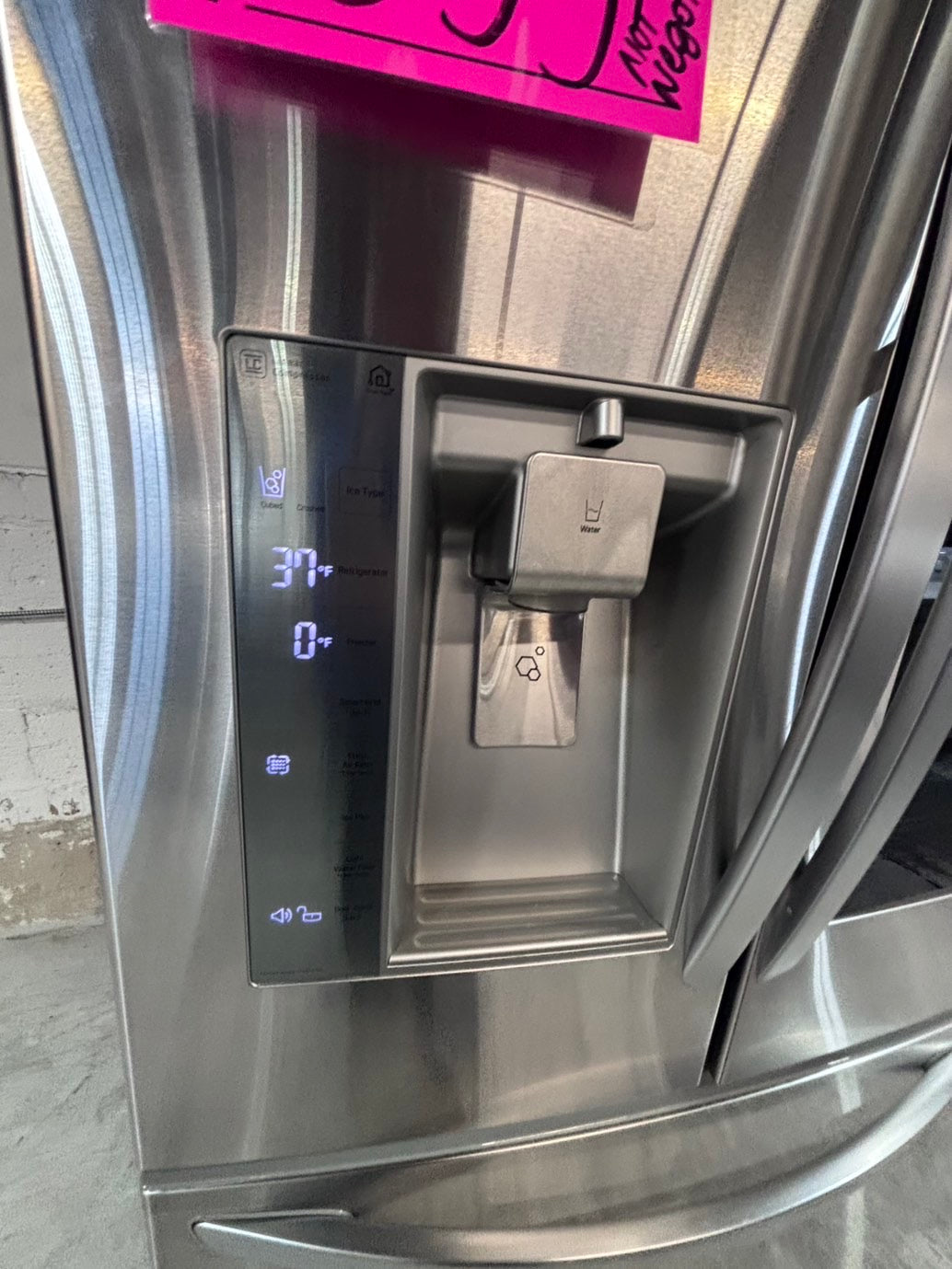 >*special price 💥LG instaview door-in door French door Refrigerator counter (ice maker & water doesn’t work) doesn’t affect on the others functions.   used-refurbished #KLCVF14B