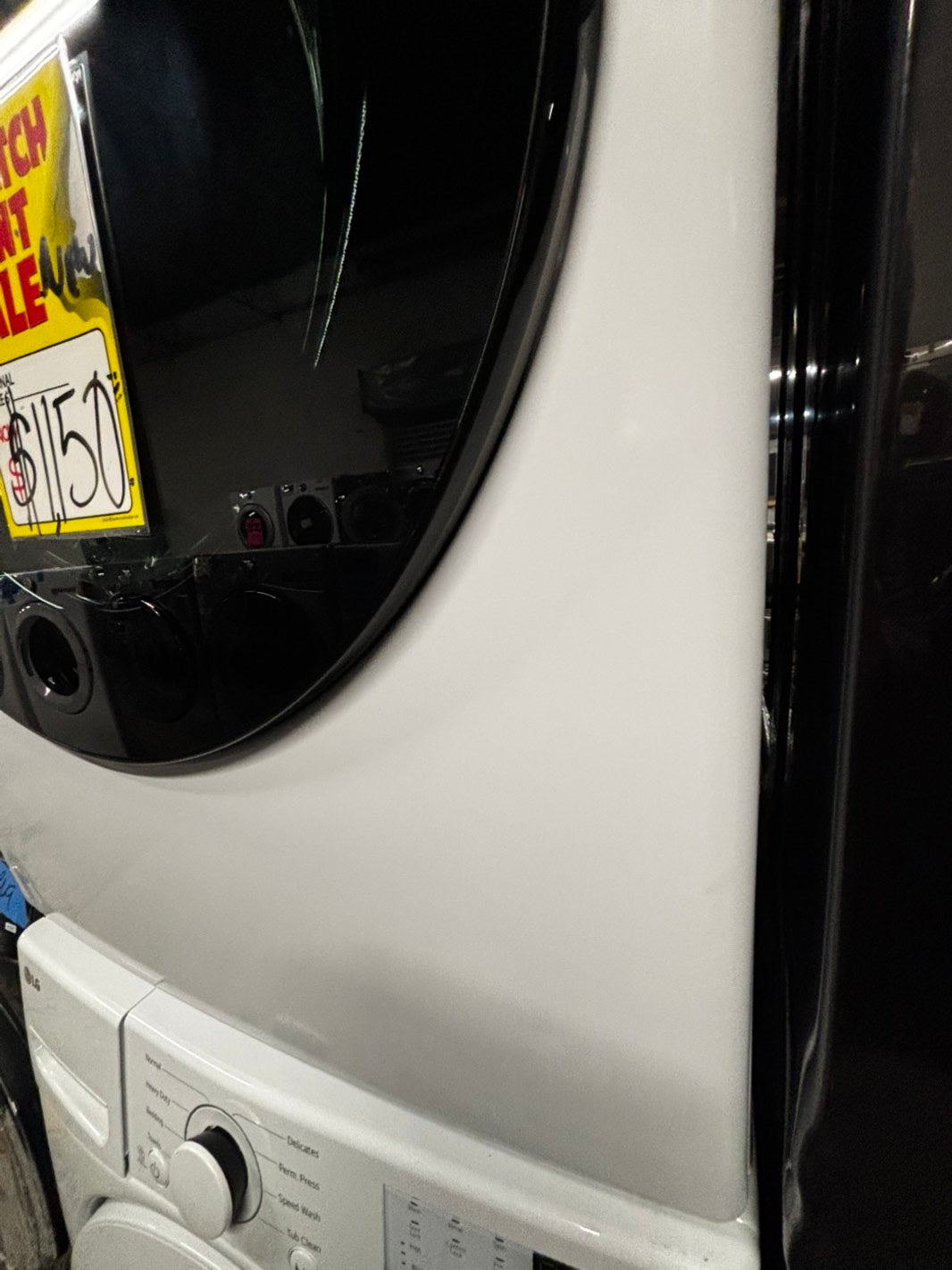 >LG new Open Box 📦 Scratch & dent mix & match 4.5 cu. ft.  Large Capacity Front Load Washer -& 7.4 cu. ft. Large Capacity Front Load Electric Dryer - White mix & match Set / stock number #WDB4AB