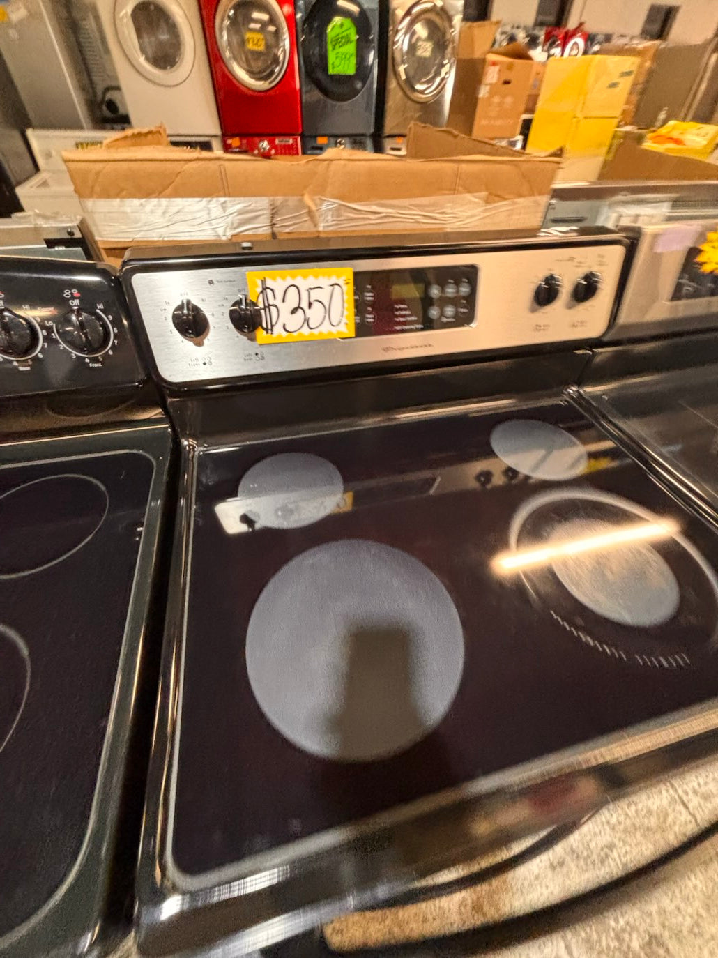 }} Frigidaire electric 220v glass top range bake Broil roast self clean oven stainless steel working 💯  with warranty ! 30" used-Refurbished #ESFT401B