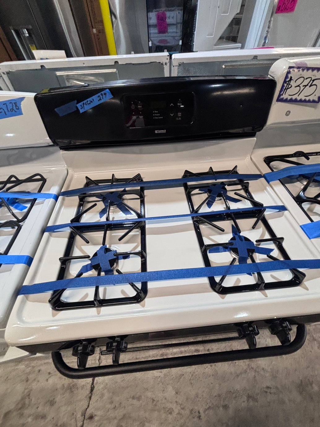 >special 🔥Kenmore Gas range 4 burner bake broil Hi/Lo self clean in off white & black used-Refurbished 30” #GHPZ4B