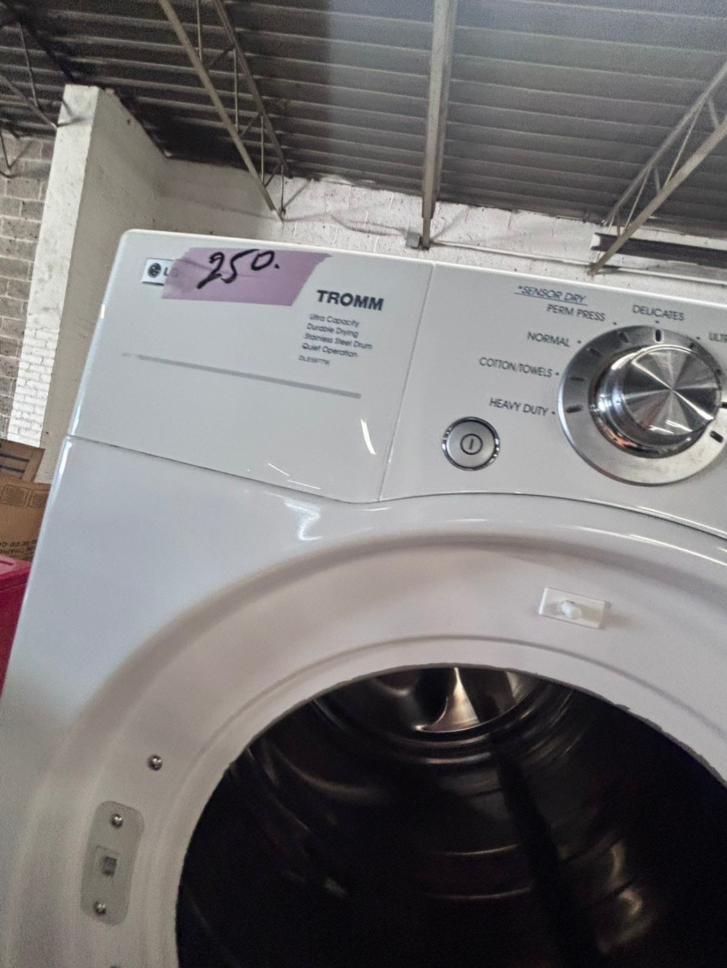 >*sale 🔥LG sensor Dry front load stackable electric 220v dryer in white  color used-refurbished 27" #DS267NB