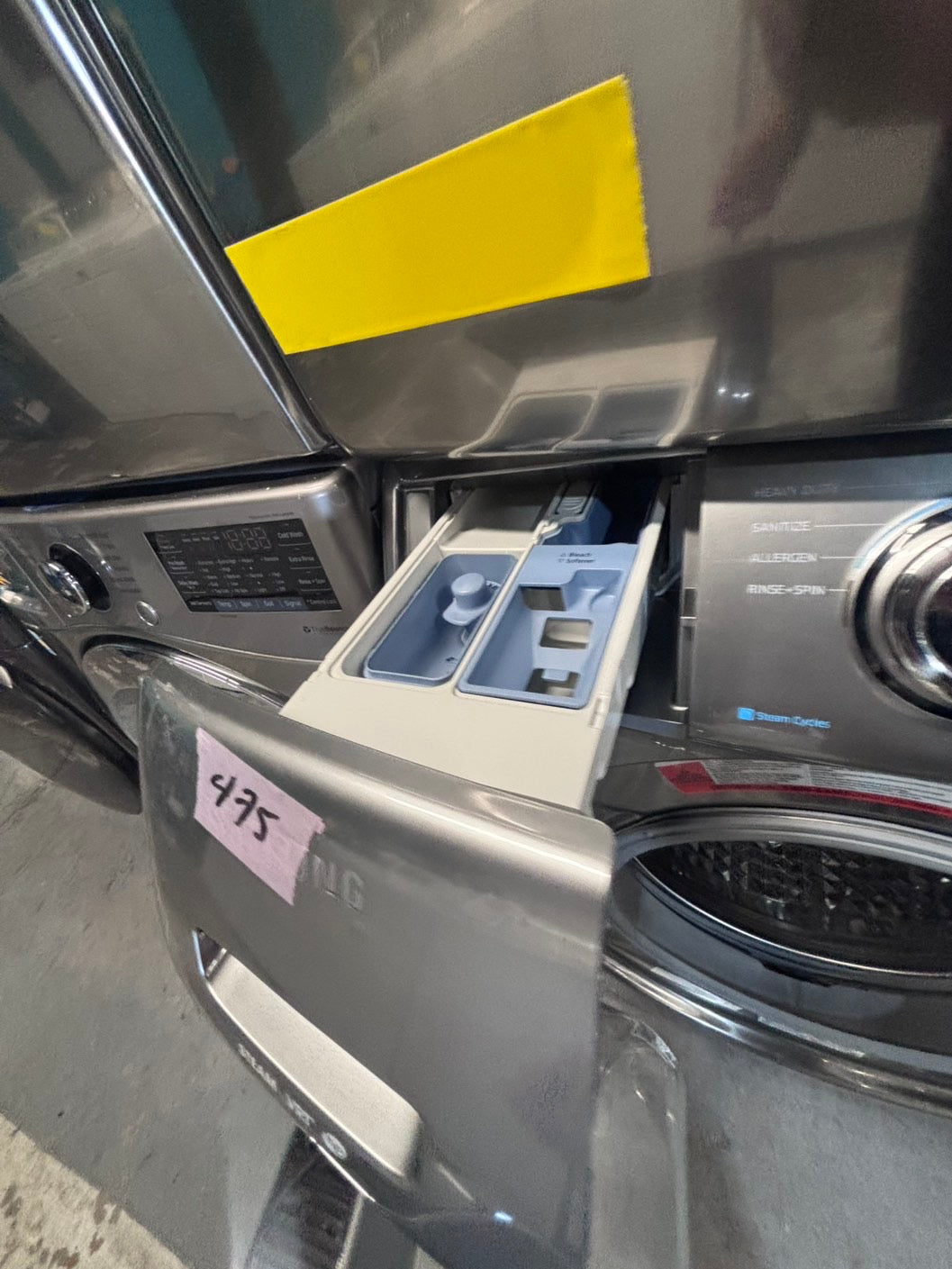 >*Samsung gray washer 4.5cu. ft. Large capacity, & electric dryer set in great condition 27” stackable or side by side  used-refurbished  #SFL23TB