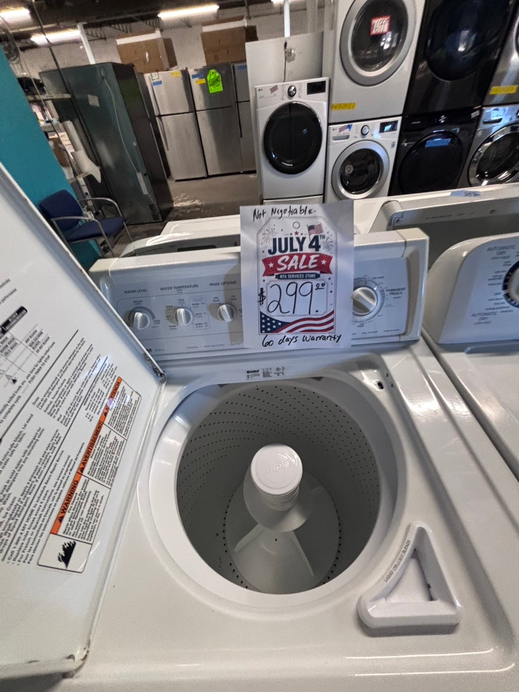 >*Early July 4th sale🎈kenmore Top load washing machine w agitator 27" in good condition,used-Refurbished #WZQ7DB