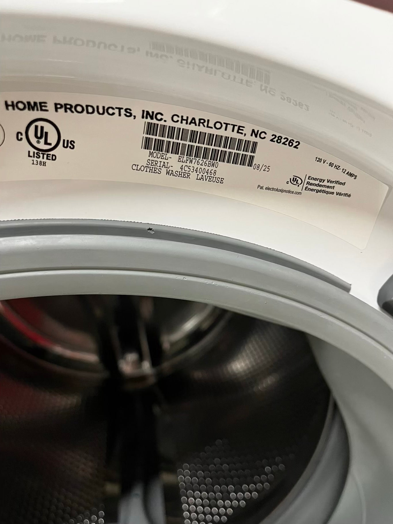 Open Box 📦 scratch & dent - Electrolux 27 in. 4.5 cu. ft. High Efficiency Front Load Washer with LuxCare Wash System 20-minutes Fast Wash, ENERGY STAR in White | stock number #WM471DB