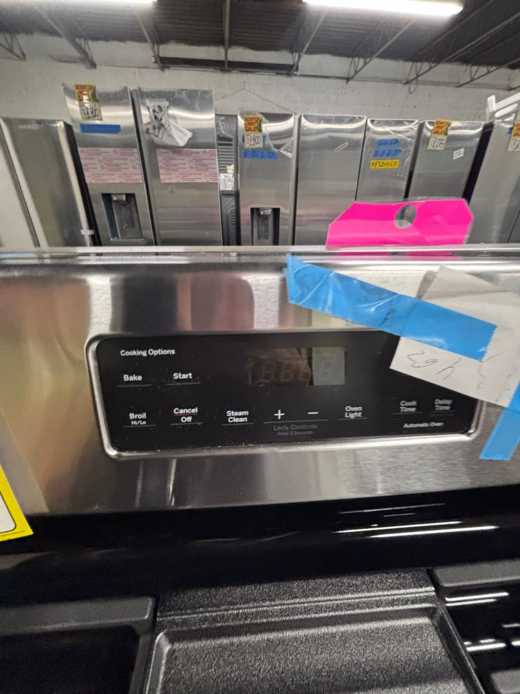 } new open box 📦 GE  five burner stainless steel  ,bake broil , self clean #WGQC6SB