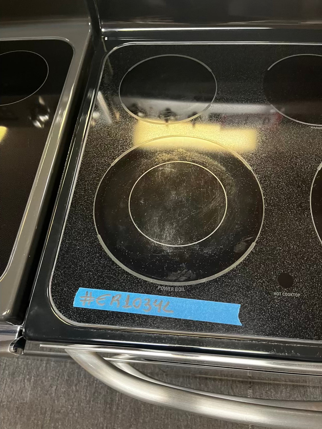 GE electric 220v glass top double oven range 5 burner Refurbished bake Broil self clean stainless steel 30" #ER1034L