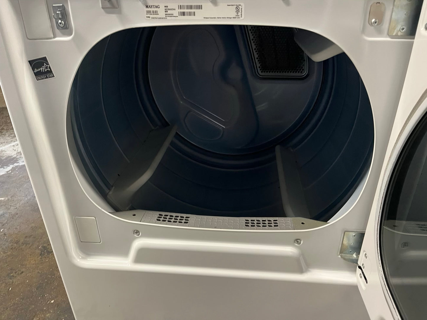 - Maytag electric dryer 220v large capacity in white #ED893CB