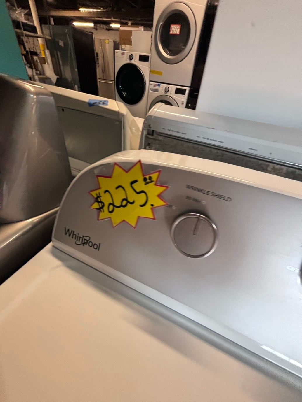 >*whirlpool  29” large capacity electric dryer 220v side by side used-refurbished #WED41B