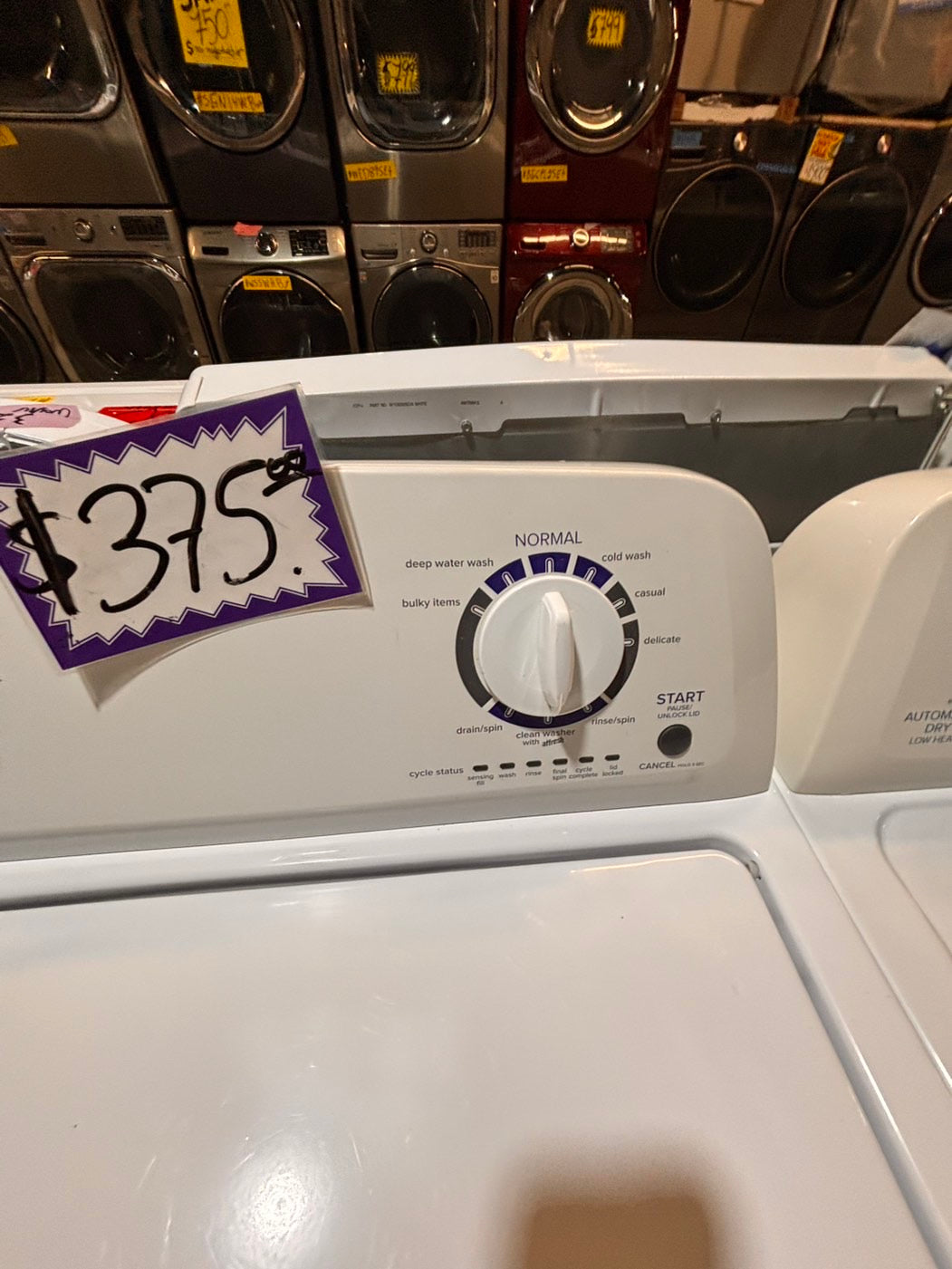 >*sale🔥Amana large capacity top load washer stainless steel drum & electric dryer 220v  set top load side by side #TAA2T1B