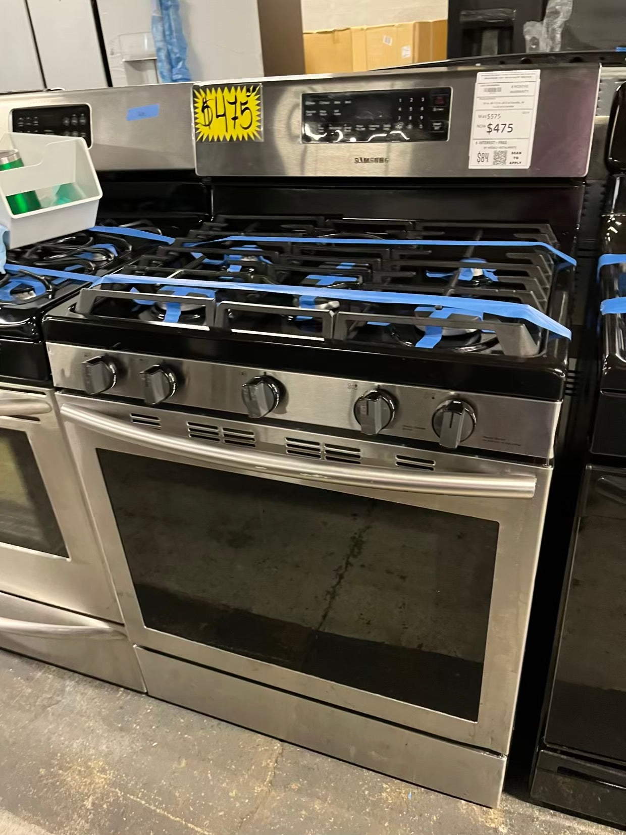 - Samsung Gas range 5 burner convection bake roast broil dehydrate self clean Refurbished 30" #GR219UB