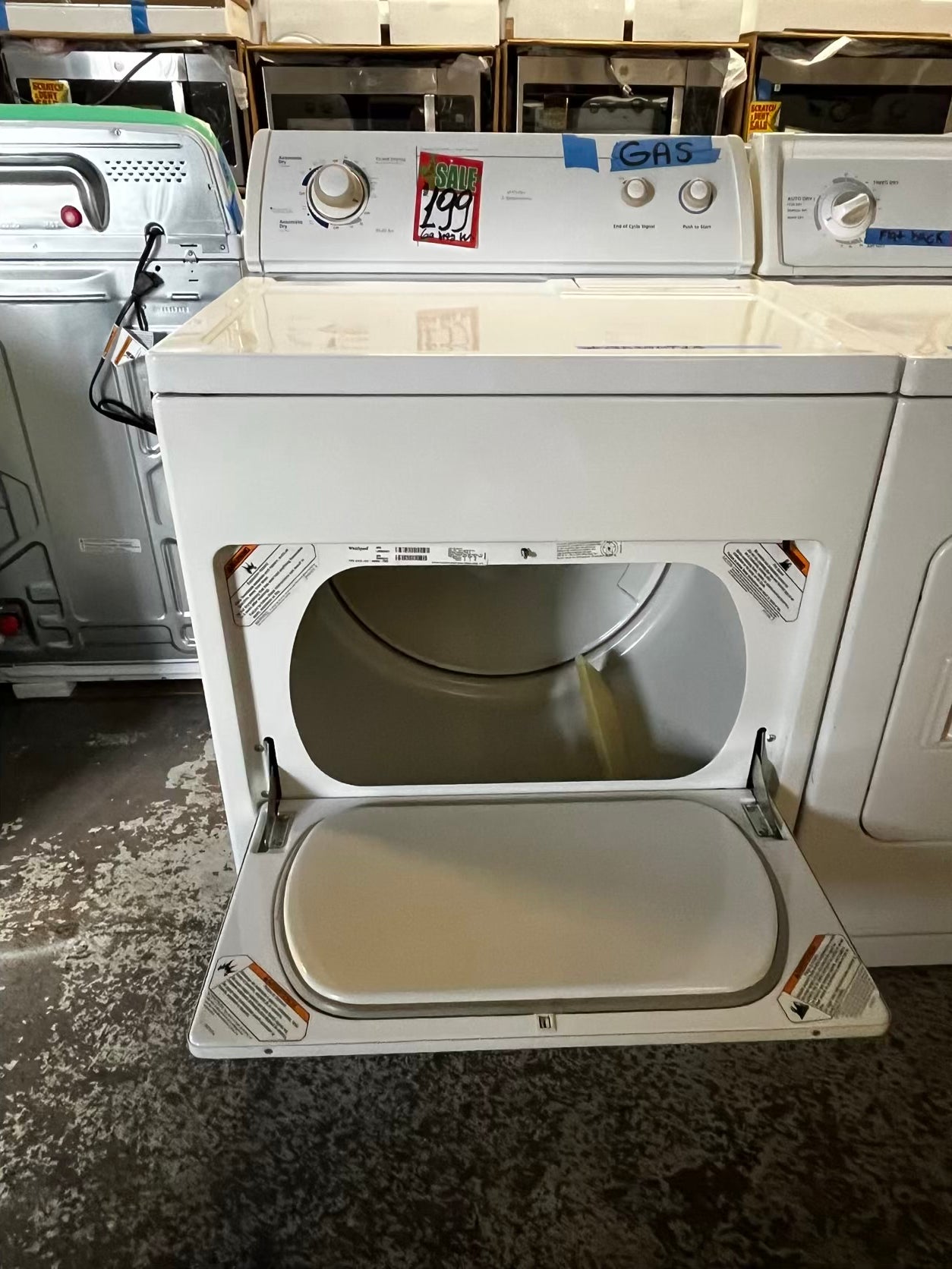 🎁Holiday Sale 🎄Whirlpool gas dryer side by side large capacity in white 29” #GD396T1B