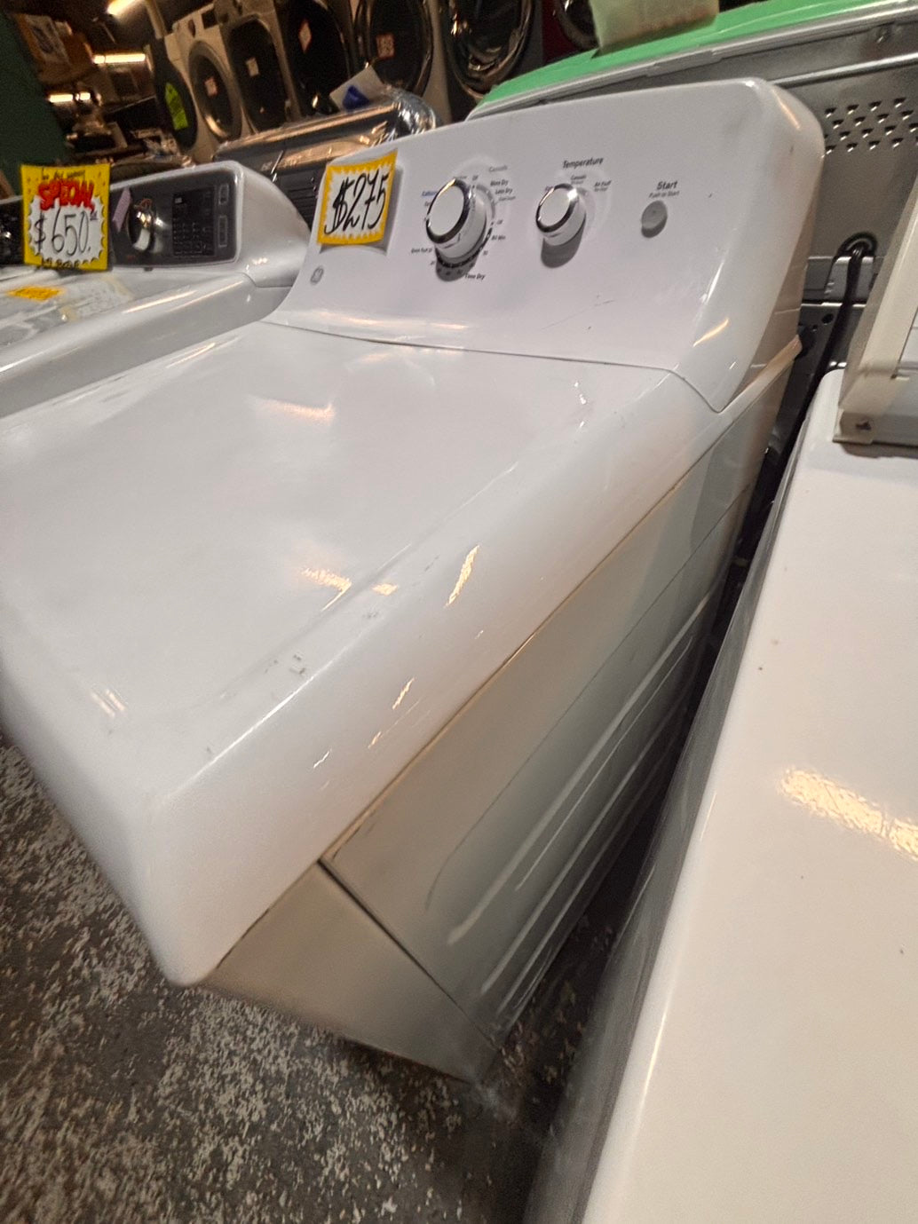 >*GE side x side extra large capacity electric 220v dryer   27” used -Refurbished #EDG95B